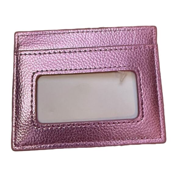 Brash Pink Metallic Credit Card Holder Wallet - Picture 2 of 2